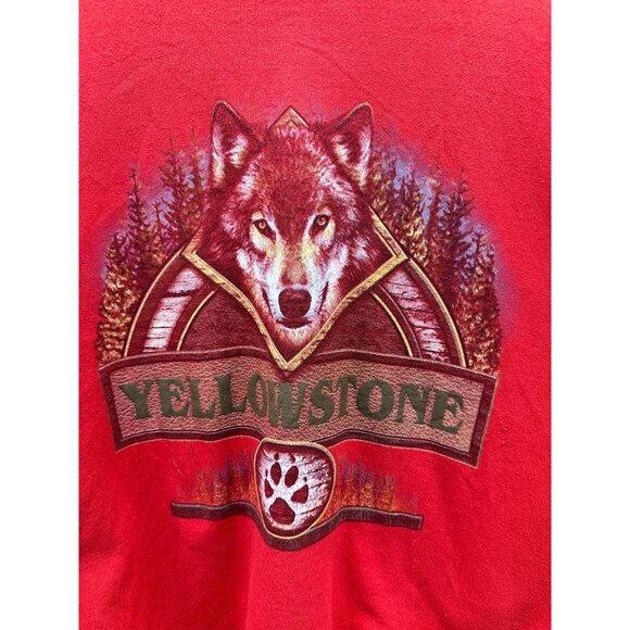 Vintage Wolf Sweatshirt, Yellowstone 90s Crewneck, Size Large - Picture 3 of 4